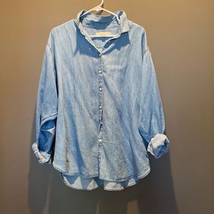 Loft button down denim shirt